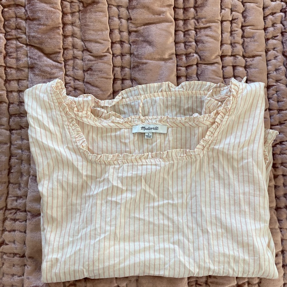 Madewell Side Tie Top in Stripe - Picture 5 of 5